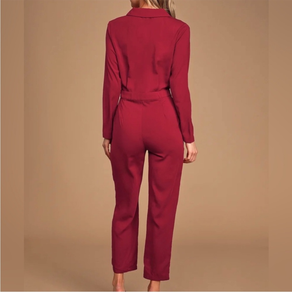 Nwt Re: Named Power Pose Red Jumpsuit Size M - image 4